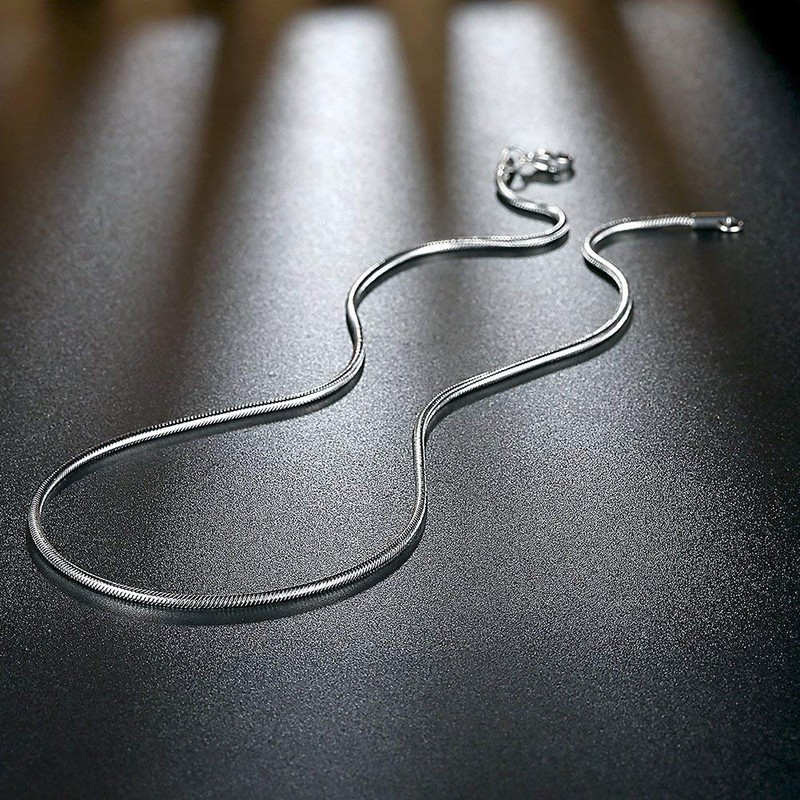 Cutesmile Fashion Titanium Stainless Steel 2 mm Snake Chain Necklace