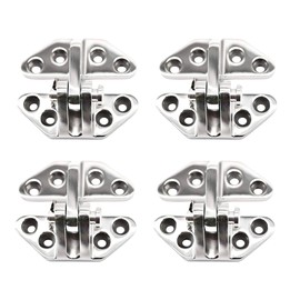 MARINE CITY 316 Stainless Steel Hatch Hinge with Removable Pin (2-5/8 × 2-7/8 Inches) - Ideal for Boat Cabins, Doors, Windows, Cabinets, Kayaks, Yacht Doors - 4 Pcs