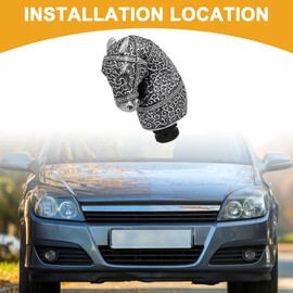 Partuto 1 Pcs Universal Gear Shift Knob - Aluminum Silver Tone Gray