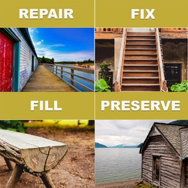 PC Products Wood Repair Epoxy Paste and Wood Hardener Kit, PC-Woody 12 oz and PC-Rot Terminator 24 oz (24126)