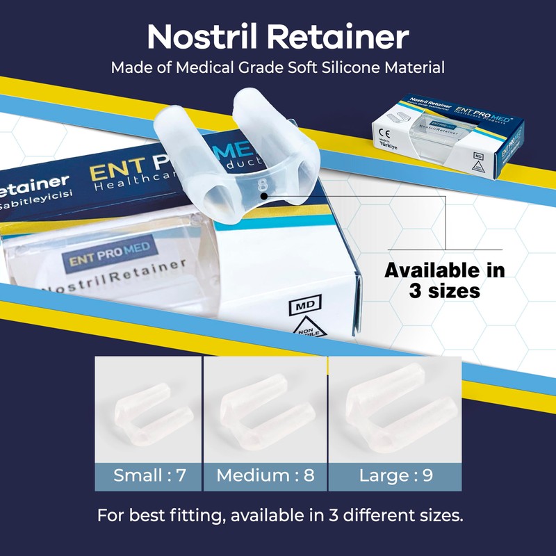 Nostril Retainer, Silicone Tubes for Post Nasal Surgery, After Rhinoplasty