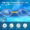 Rainbow Iridescent Swimming Goggles with Protective Case, Mirrored Lenses, Adjustable