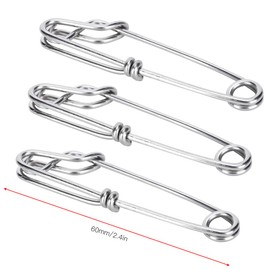 Ejoyous Longline Fishing Snap Clips, 15pcs Stainless Steel Tuna Clips Trotline Clips Longline Branch Hangers Snap Fishing Accessory Easy On/Off