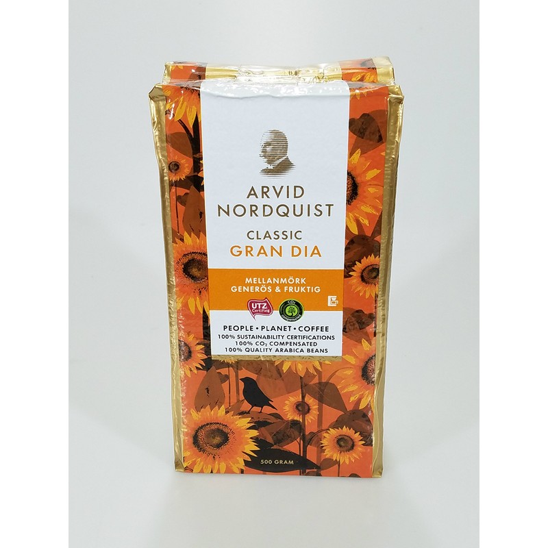 Arvid Norquist Classic Ground Coffee 2 - 17.6oz Bags(500grams) (Gran