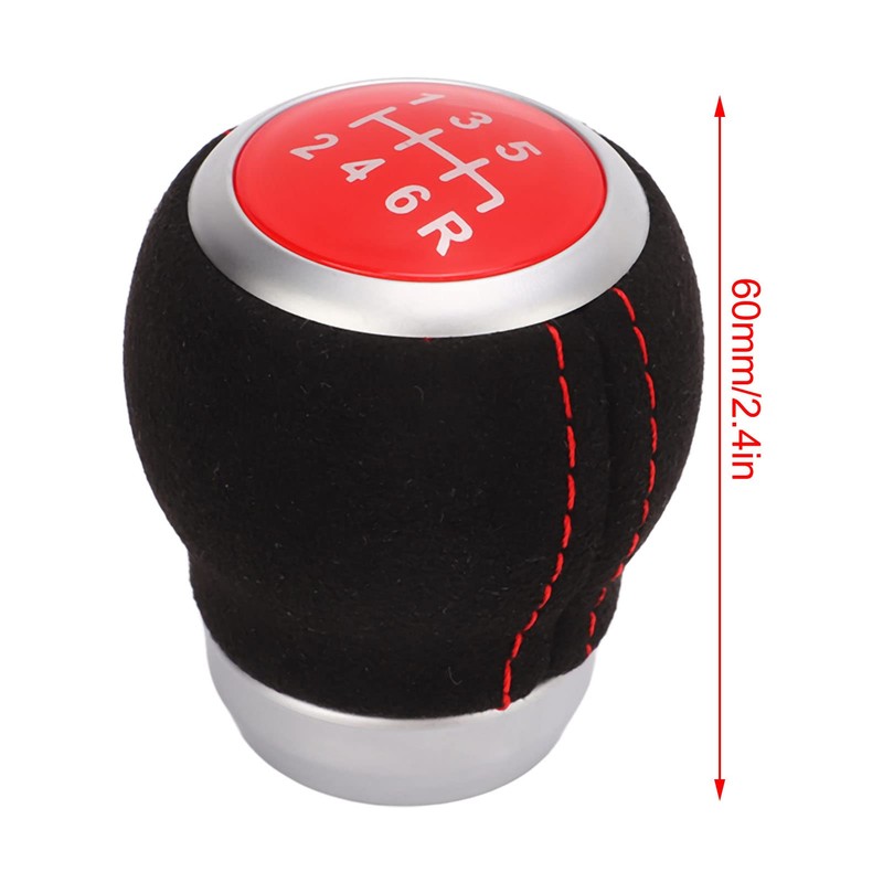 Wakects Car Gear Shift Knob Head, 6 Speed Shift Knob