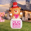 InfleasJoiy 4FT Outdoor Inflatable Decoration with LED Lights, Holiday Celebration