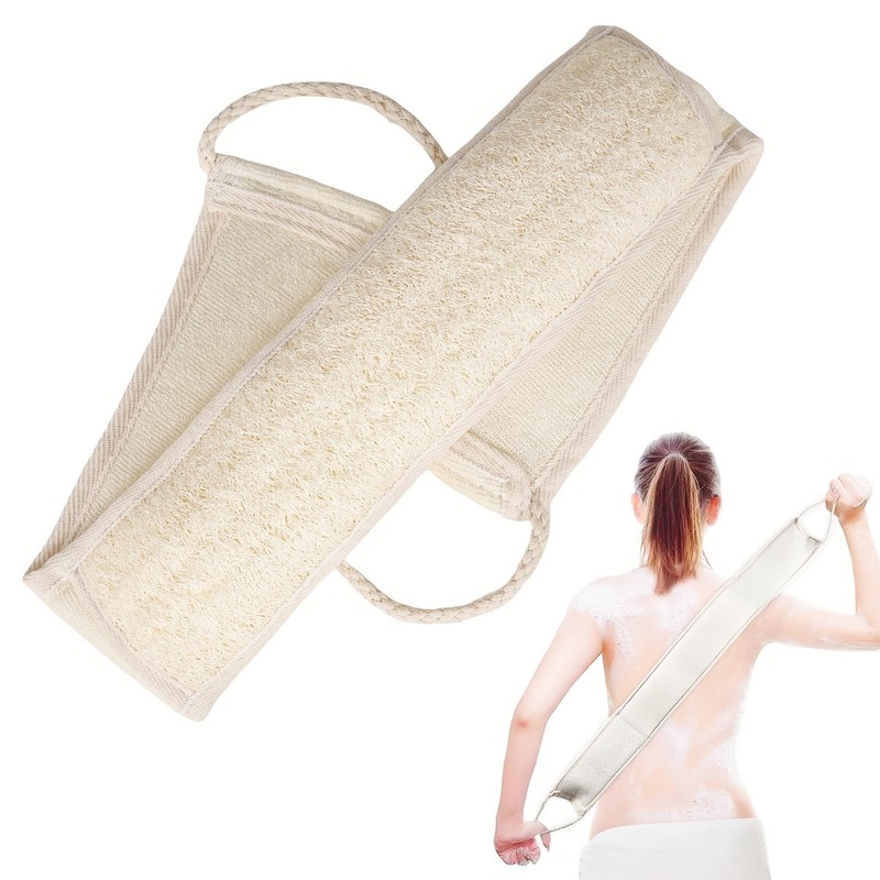 Esponja de lufa natural para la espalda, exfoliante corporal, exfoliante