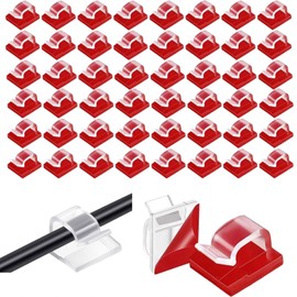 55 Piezas Clips Organizadores de Cables Autoadhesivos, Soportes de Cable Adhesivos para Gestin de Cables en Hogar, Oficina y Coche, Mantn tu Espacio  