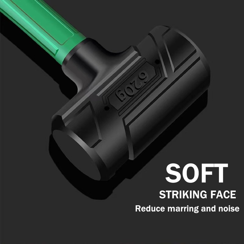 BUSKPOK Dead Blow Hammer, Rubber Mallet with Non-Slip Grip, Marring