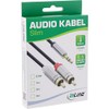 InLine Slim Audio Cable Jack 3.5 mm Male to 2
