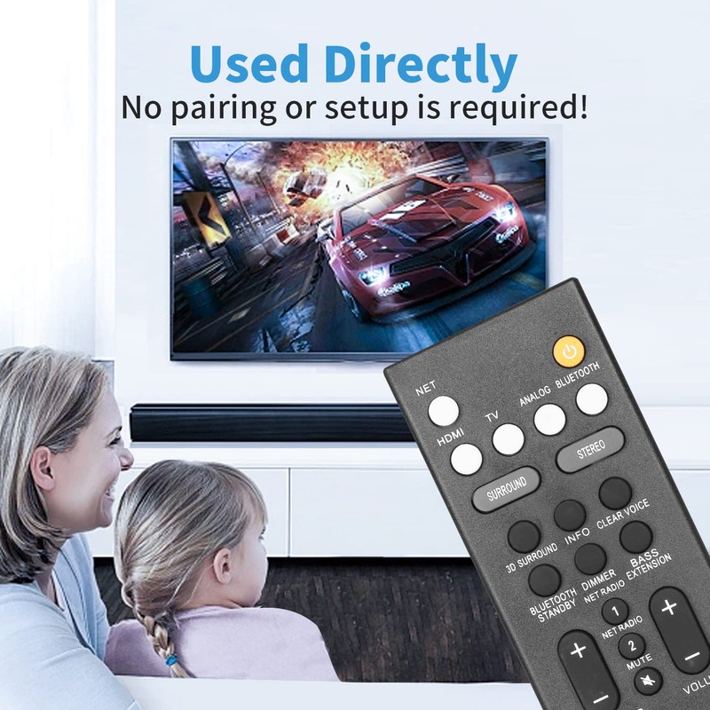 FSR78 ZV28960 Remote Control Compatible with Yamaha Sound Bar Audio