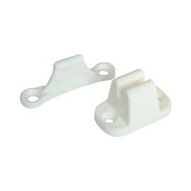 Door Lock for Caravan and Motorhome, 25 mm and 40 mm Hole Spacing, Door Lock White, Door Holder Service Flap and Storage Door, Door Catch Caravan, Motorhome Door Lock, Caravan Accessories