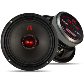GRTSKY MX65E2 Loudspeaker 6.5 Inch Midrange 480 Watts 4 Ohms Red Bullet, Premium Quality Audio Door Speakers for Car or Truck Stereo Sound System, Black (2 Speakers)