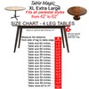 Extra Large Fitted Tablecloth, tablecover, Table Cover in Neutral Shades