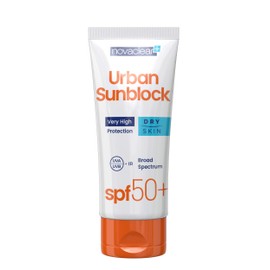 Novaclear SPF 50+ Face Cream for Dry Skin with SPF Sun Burning Cream with Sunscreen 40 ml Cream Against UVA, UVB, IR Rays, High Sun Protection by Equalan Pharma.