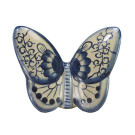 SYNWISH Hand-Painted Blue&White Porcelain Butterfly Figurines Collectibles Art Statue,Animal Ornament,Gifts