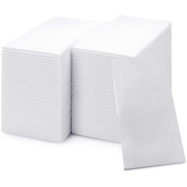 100 Large Disposable Guest Towels for Bathroom, Premium Linen-Like, Multi-Fold, Cloth-Feel Napkins, a Hygienic Solution for Kitchen, Party, Weddings and Events