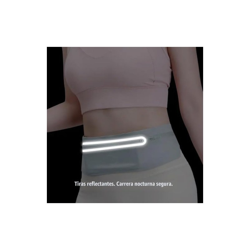 Cangurera Deportiva Ultra Delgada Impermeable, Cinturón de Running Ajustable con