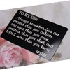 Jstud To My Son wallet Insert Cards Inspirational Graduation Birthday