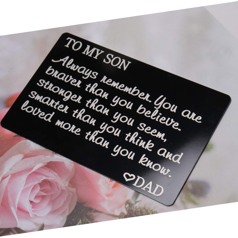 Jstud To My Son wallet Insert Cards Inspirational Graduation Birthday