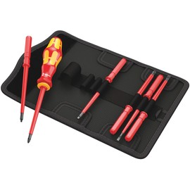 Wera - 5003473001 KK VDE 60i/68i/7 Insulated Interchangeable BladePouch Set (SL/PH/SQ), 7 Piece