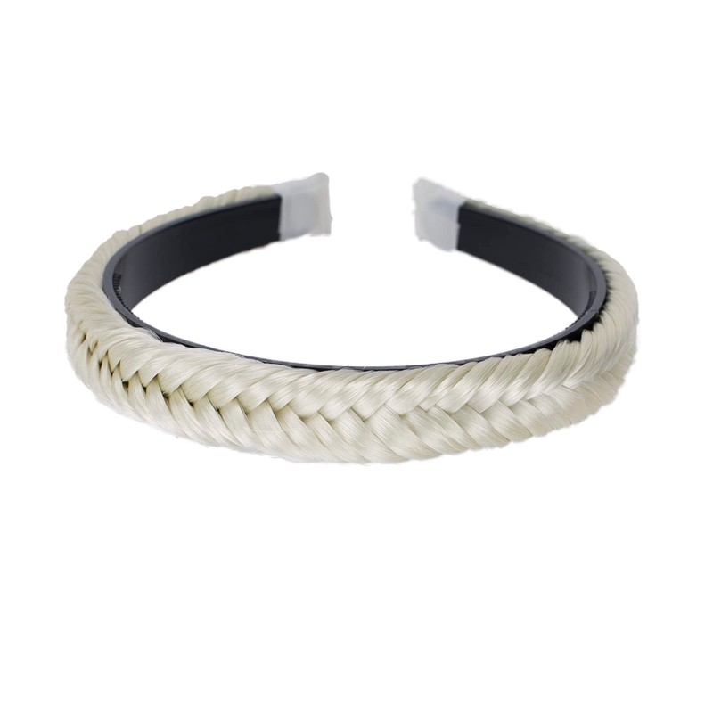 CAISHA Haarreifen Zopf Geflochten Haarteil Haarband Kopfschmuck Haarschmuck Platinblond HHR7