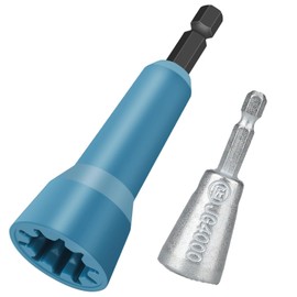 Wire Nut Driver for Drill, Wire Turning Tool, Chuck Plastic Wire Nut Driver with 6.35 mm Drill Chuck, Stripping and Twisting Tool for Quick Stripping of Cables (Pack of 2)