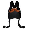 Frank Kozik kidrobot Moustache Black Labbit Ear Flaps Hat, black
