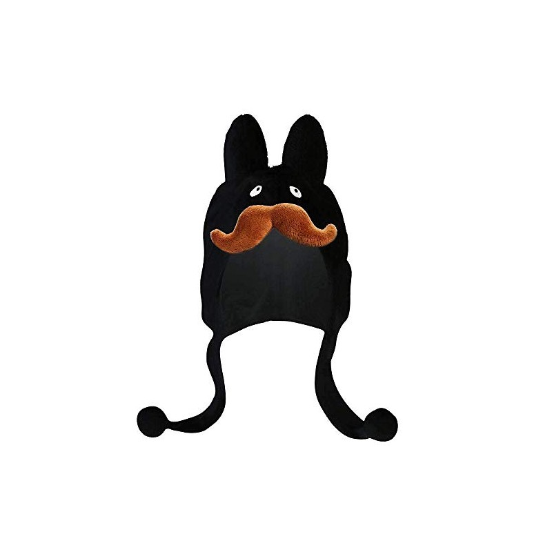 Frank Kozik kidrobot Moustache Black Labbit Ear Flaps Hat, black
