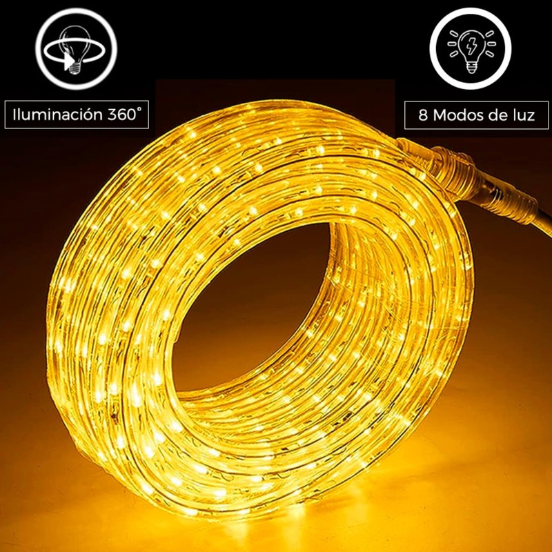 Luces de Navidad, DOSYU 10M LED Manguera Transparente Navideña, 200