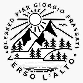 Verso l'alto Italian Pope Motivational Quote Catholic Gift Bumper Sticker Vinyl Decal 5 inches