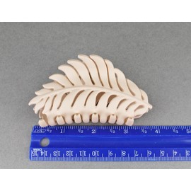 pale blush leaf hair clip claw butterfly clamp 3 5/8 inches long open cut out leaves vine matte