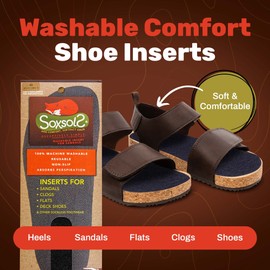 SoxsolS inserto plano de lana antideslizante para zapatos sin calcetines, lavable a máquina, apto para secadora para mujeres, Negro, US Women 8-8.5 (39 Euro)