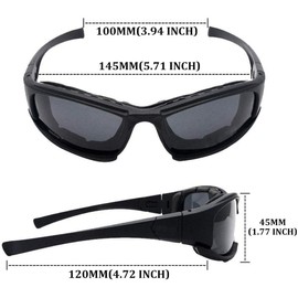 Riloer X7 Protective Goggles Polarized Sport Sunglasses, UV-Rays Resistant Sun Glasses with 4 Lens, Universal for Motorcycle Riding Cycling Skiing Fishing
