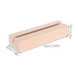 COHEALI 4pcs Wooden Place Card Holders Sturdy Table Number Stands for Calendars Photos and Cards Multipurpose Wooden Base with Slot Design Rustic Charm for Home Office
