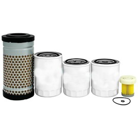 Jvfnxpm 6C060-99410 Outer Air Filter HH160-32093 Oil Filter Maintenance Kit for Kubota B26 B2100 B2400 B2410 B2630 B2910 B3030 B7400 B7500 B7510 B7610 with HH670-37710 Filter HH660-36060 Oil Filter