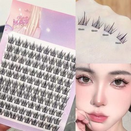 Detailed reference Black artificial eyelash extension self eye makeup beauty tool disposable natural eyelashes quantity / 블랙 인조 속눈썹 연장 셀프 아이메이크업 뷰티도구 붙이는 일회용 자연스러운속눈썹 수량