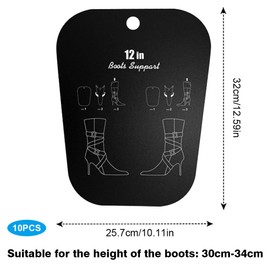 Taasmoog Boot Shape Inserts, Pack of 10 Boot Shape Inserts, High Boot Support, Boot Shaper, Moulding Inserts, High Boot Support, Boots, High Support for Men and Women, black