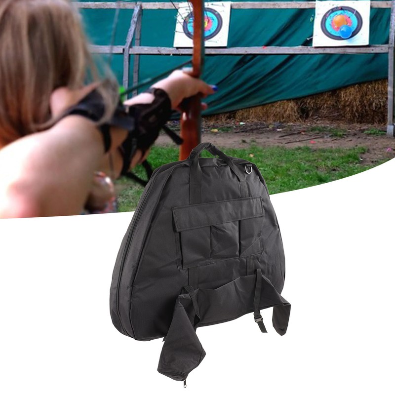 Canvas Composite Pulley Bow Bag Outdoor Archery Hiking Backpack Triangle