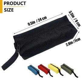 QEES Kleine Werkzeugtasche 3 Stücke von Mehrzweck Leinwand Werkzeugtasche Elektriker Organizer mit Reißverschluss 9.5L x 3.4W x 2.8H Zoll für Geschenk (GJB 05) (5 Farben)