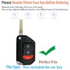 SANRILY Luminous 3 Button Flip Key Fob Cover Case Fit