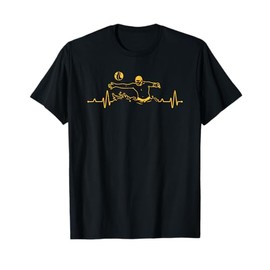 Water Polo Heartbeat Goalie Pulse Athlete Team Sport Lover T-Shirt