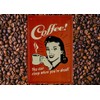 Tin Sign Coffee You Can Sleep When You're Dead -
