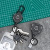 MNGARISTA Heavy Duty Retractable Keychain, Belt Clip Ver. & Carabiner