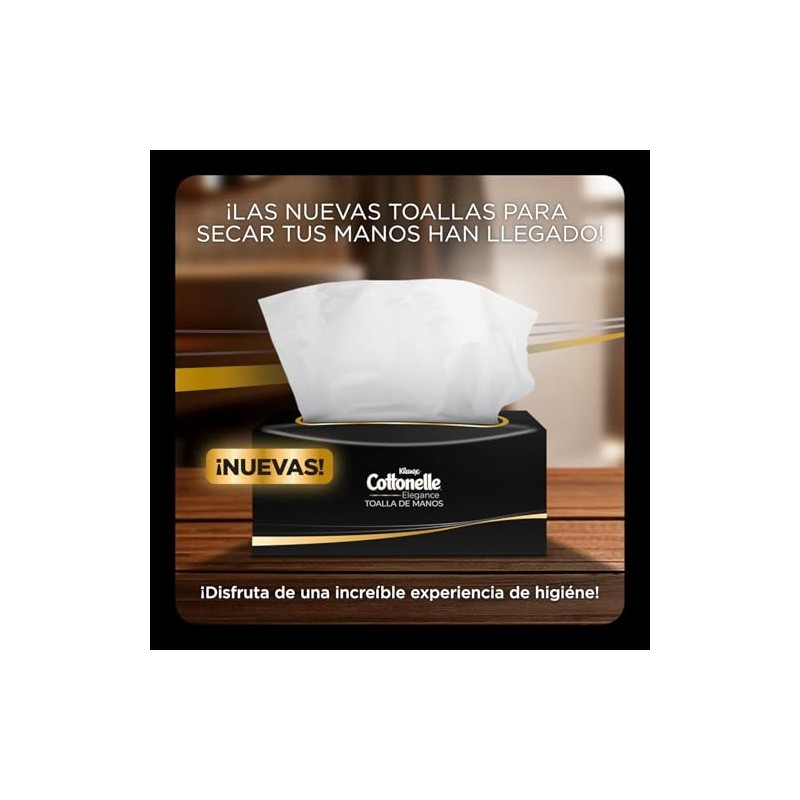 Kleenex Cottonelle, Toalla para Manos Elegance, Paquete con 200 hojas