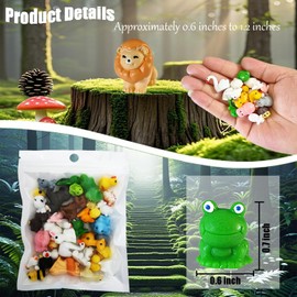 Erewa 36Pcs Mini Resin Animals Figures Miniature Animal Figurines Tiny Animals Set for Home Decor and Garden Decoration & Collectibles