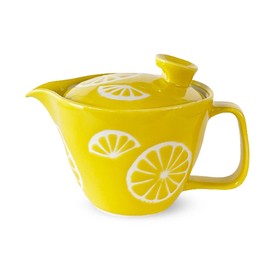 J-kitchens Hasamiyaki Teapot with Tea Strainer, 8.5 fl oz (240 ml), For 1 to 2 People, Made in Japan, Lemon, Pot, S, Yellow