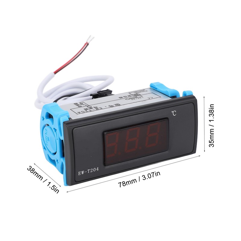 Digital Thermostat 0.1℃ Resolution 0.5℃ Accuracy Dual Display Temperature Controller