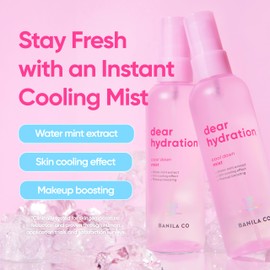 BANILA CO Dear Hydration Cool Down Mist | Lightweight Skin Cooling & Moisturizing Makeup Fixer Setting Spray | Hydration Boost, Radiant Glow Serum (99ml / 3.34 fl oz)
