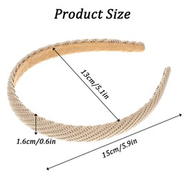 MBAIYO 4Pcs Headbands for Women, Thin Knitted Headbands Non Slip Trendy Hairbands Knitted Elastic Hair Bands Cute Hairbands Cute Solid Colors Hair Accessories